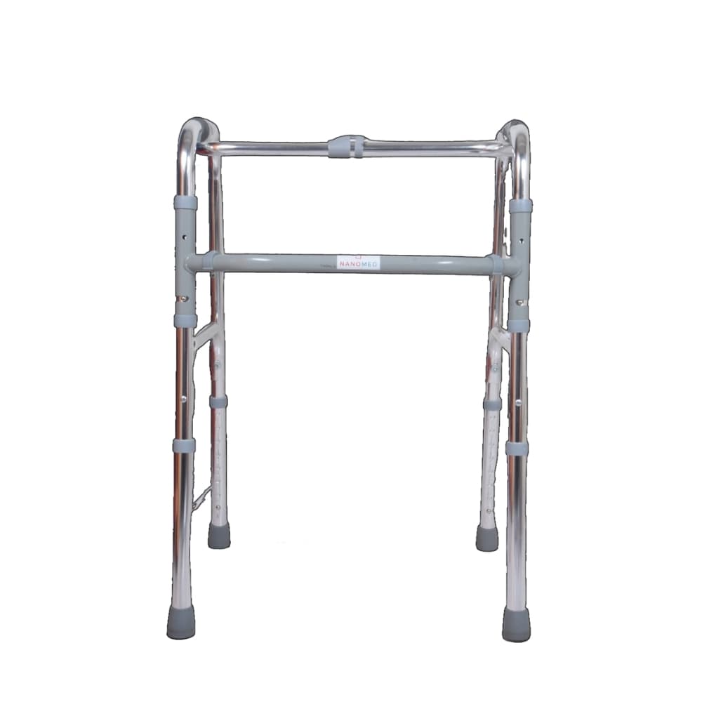 Premium Aluminium Walker For Adults Foldable Light Weight Height Adjustable Comfortable Grip